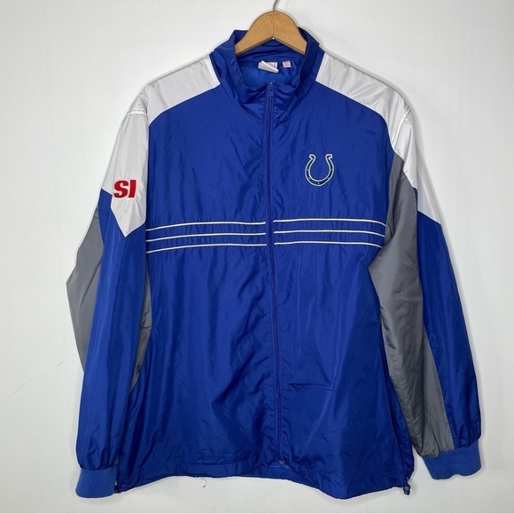 NFL Indianapolis Colts Full Zip Windbreaker Jacket Xlarge - Picture 1 of 7